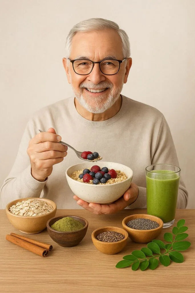 Guía práctica para controlar el azúcar de manera natural en adultos mayores.