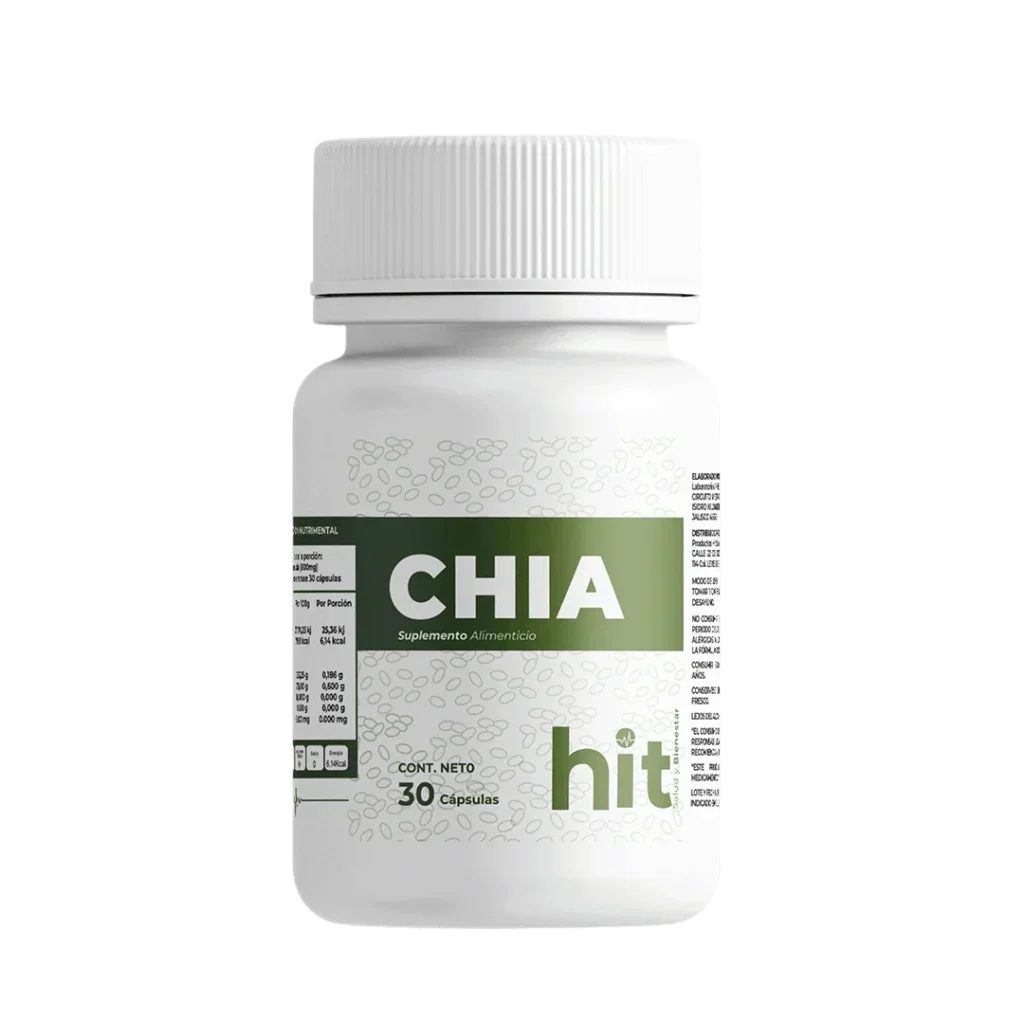 Esencia de Chía en cápsulas: Tu solución práctica para una salud óptima.