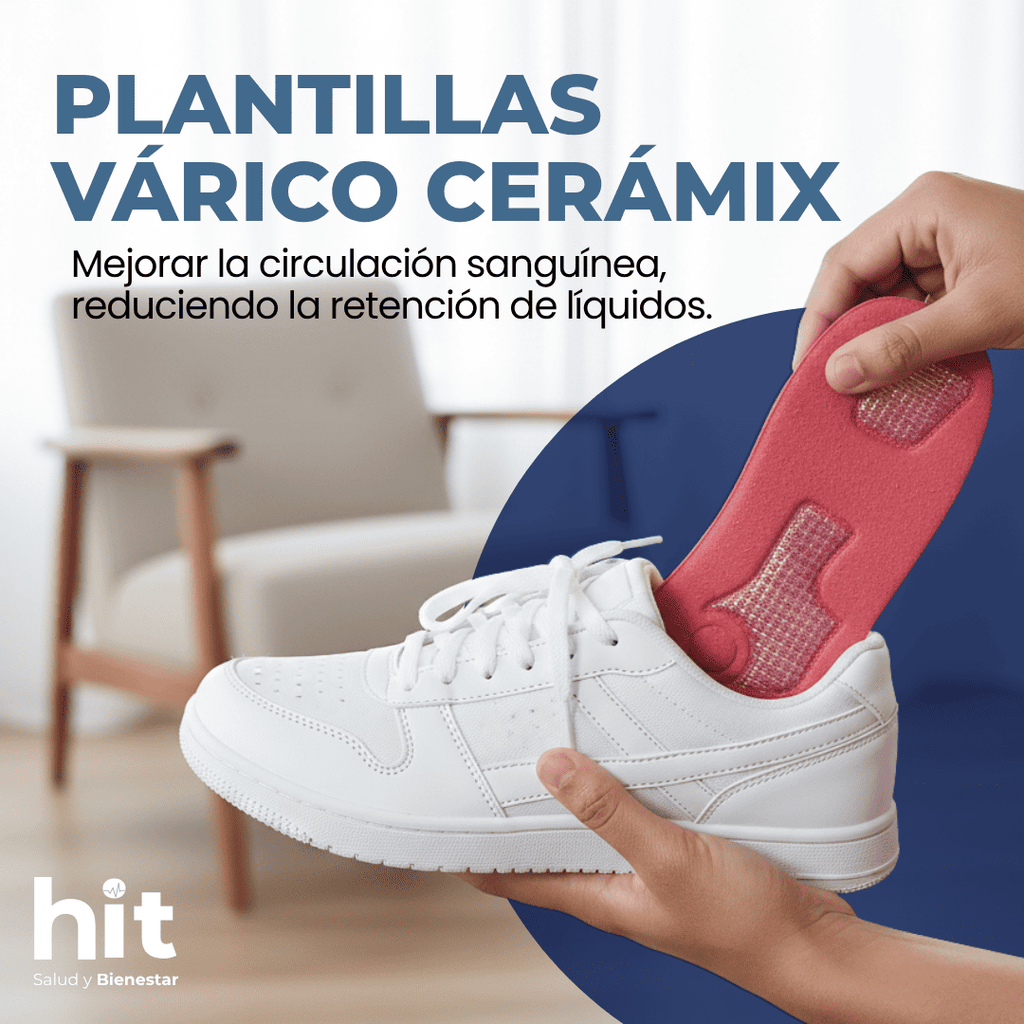 Plantillas para Pies VARICO CERAMIX® HIT 38 g | Plantillas de Confort con Disco Cerámico y Superficie Texturizada | Uso Diario | Unisex  3 piezas