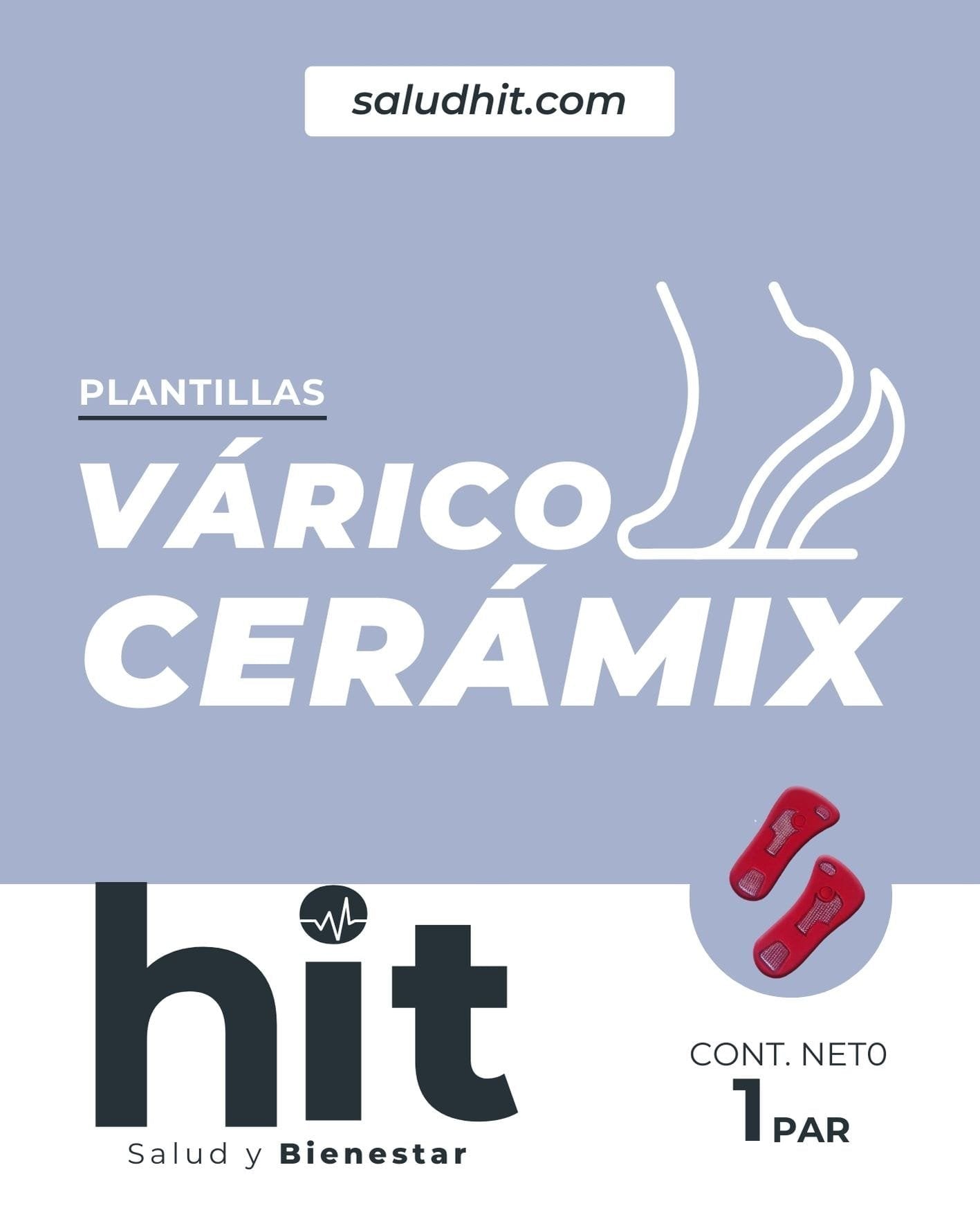 Plantillas para Pies VARICO CERAMIX® HIT 38 g | Plantillas de Confort con Disco Cerámico y Superficie Texturizada | Uso Diario | Unisex  3 piezas