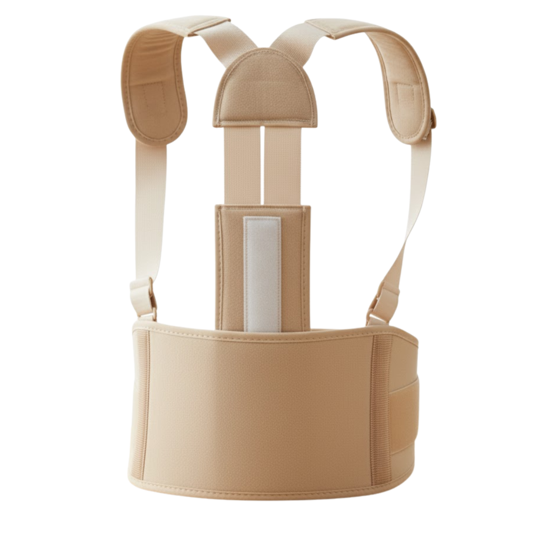 Soporte de Espalda POSTURE PLUS® con Discos Cerámicos de Turmalina | Corrector de Postura Ergonómico | Faja Postural Ajustable y Transpirable | Uso Diario 2 pz