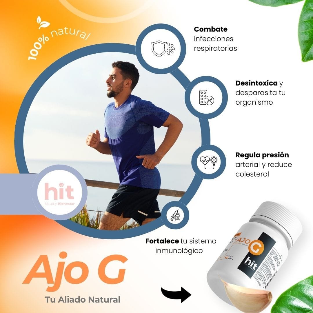HIT® Ajo G en Cápsulas 60 grageas | Complemento Alimenticio a Base de Ajo | Fórmula de Origen Natural con Perejil | Uso Adulto
