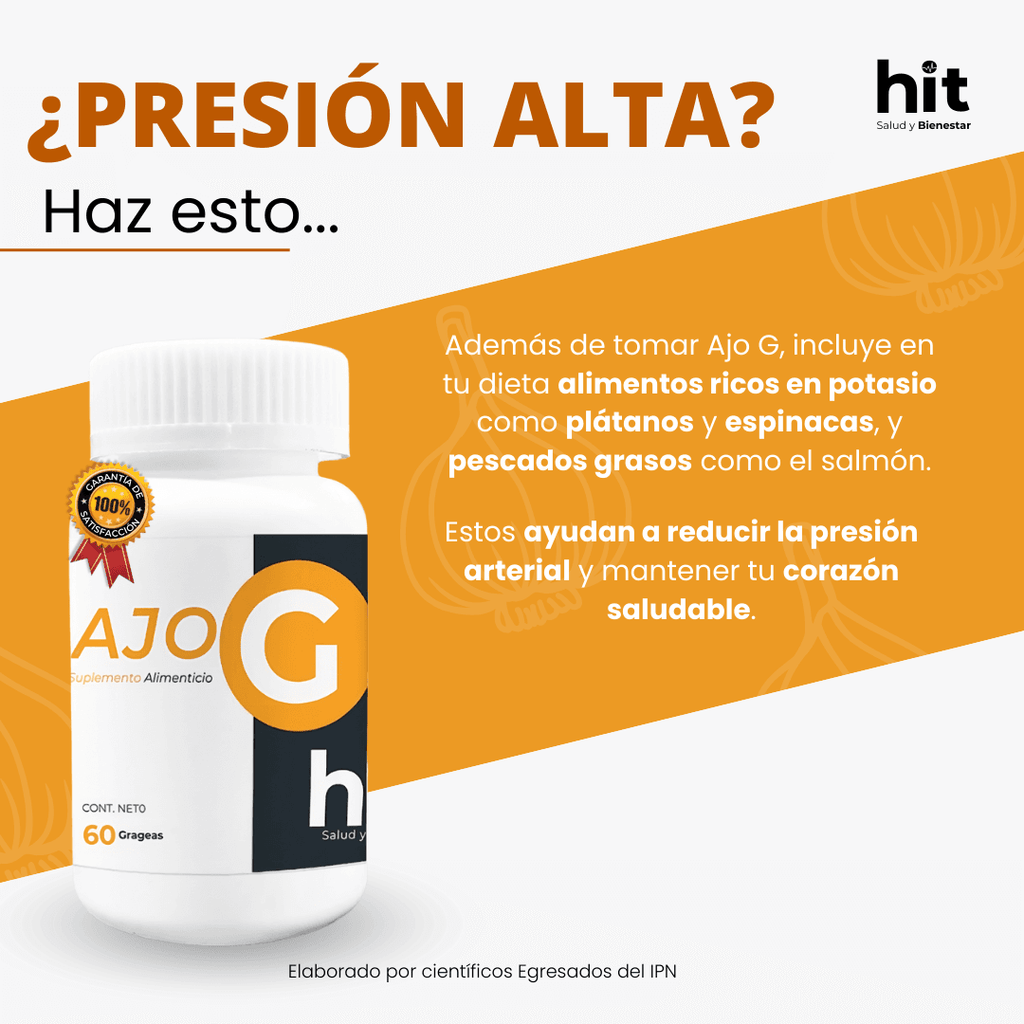 HIT Ajo G – Complemento Alimenticio a Base de Ajo | Apoyo al Bienestar General | 60 g por Presentación | Pack de 5 Piezas