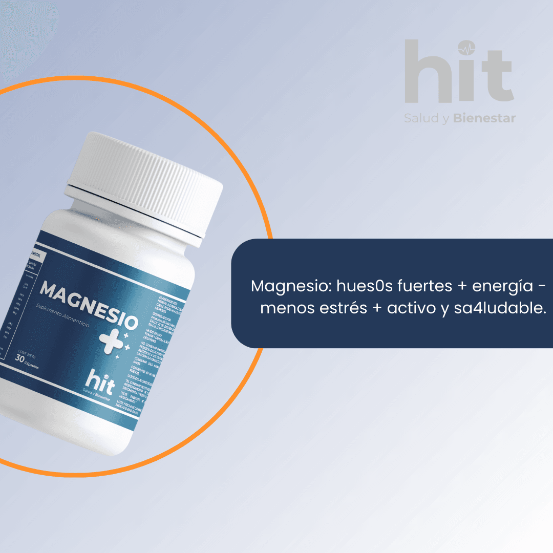Magnesio HIT | Complemento Alimenticio en Cápsulas | 30 Cápsulas | Uso Diario | Presentación Práctica