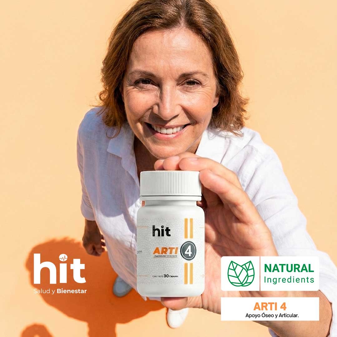 HIT Arti 4 – Complemento Alimenticio para Apoyo Articular y Movilidad | 30 Cápsulas por Caja | Pack de 5 Piezas