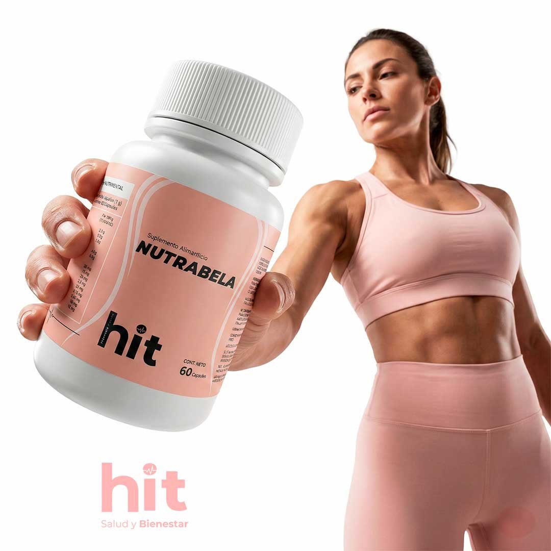 HIT® Nutrabela® en Cápsulas 60 pzs | Complemento Alimenticio con Nopal, Inulina de Agave y Alga Spirulina | Fórmula de Origen Natural | Uso Adulto