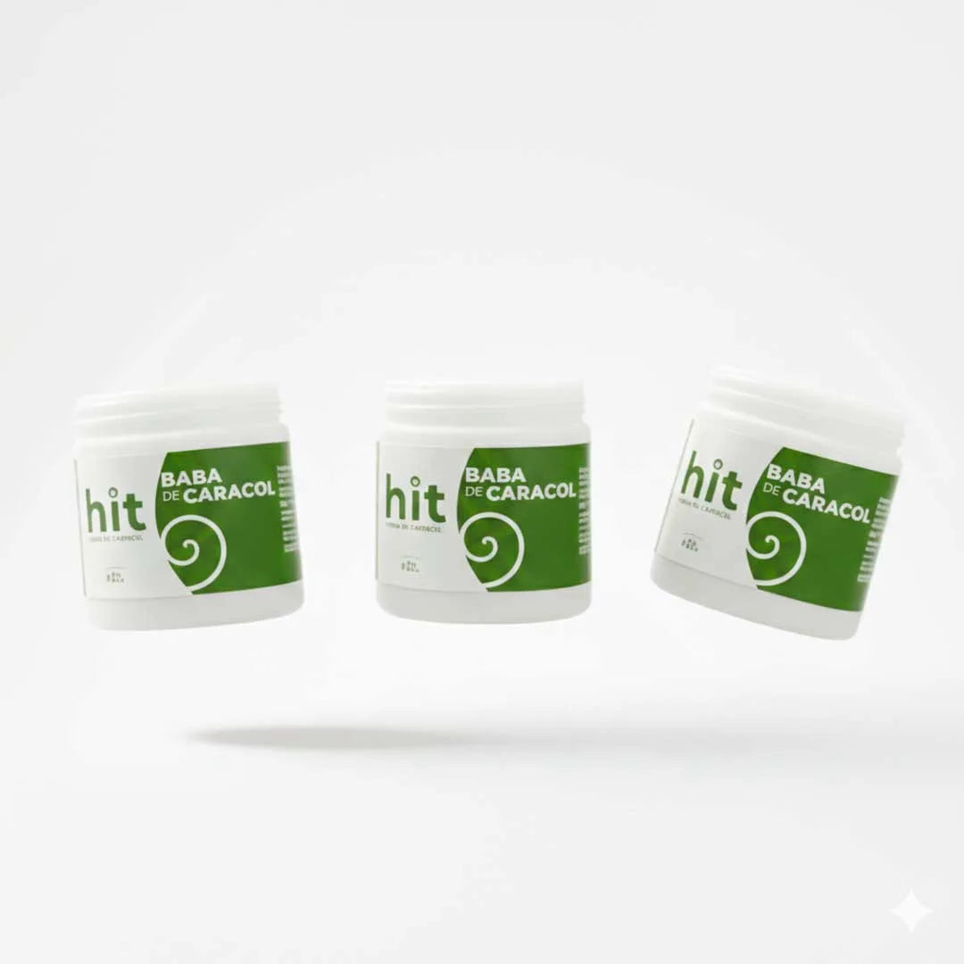 Crema de Baba de Caracol HIT® 60 g | Crema Facial Cosmética de Textura Ligera | Hidratación y Cuidado Nocturno de la Piel | Uso Diario – 3 pzs