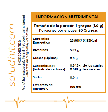 HIT Ajo G – Complemento Alimenticio a Base de Ajo | Apoyo al Bienestar General | 60 g por Presentación | Pack de 5 Piezas