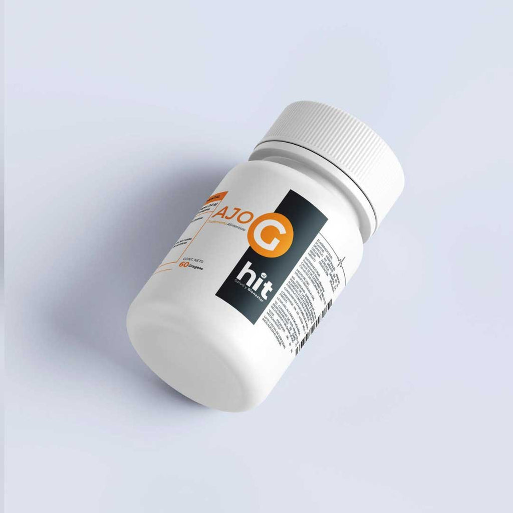HIT Ajo G – Complemento Alimenticio a Base de Ajo | Apoyo al Bienestar General | 60 g por Presentación | Pack de 5 Piezas