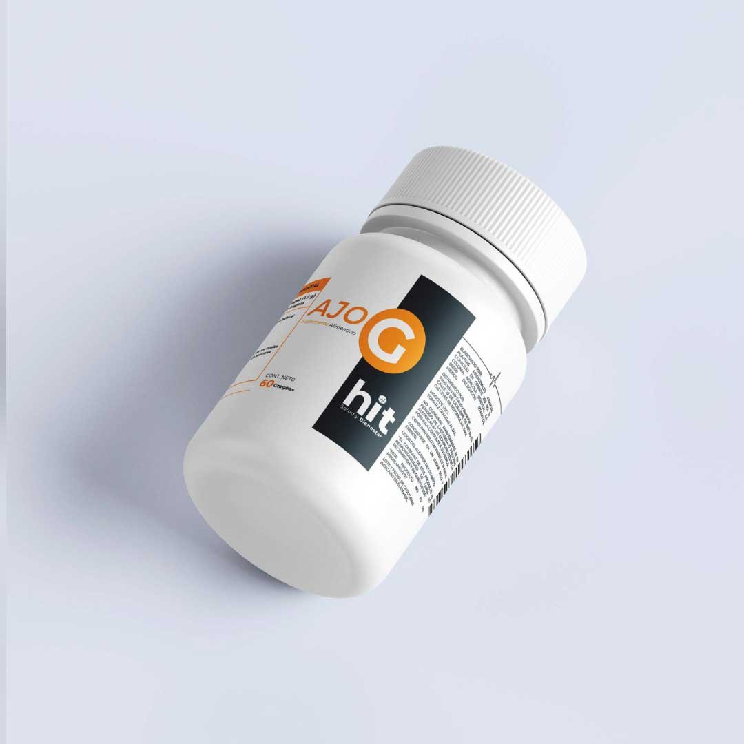 HIT Ajo G – Complemento Alimenticio a Base de Ajo | Apoyo al Bienestar General | 60 g por Presentación | Pack de 5 Piezas