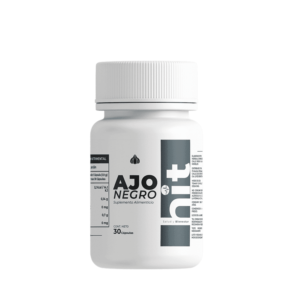HIT® Ajo Negro en Cápsulas 30 pzs | Complemento Alimenticio de Ajo Negro Fermentado | Bienestar Diario | Uso Adulto