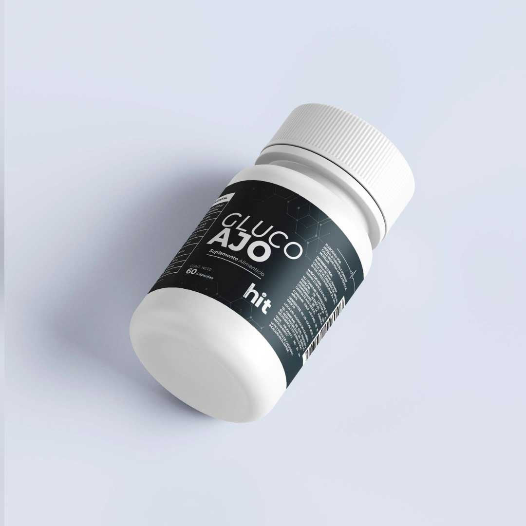 Gluco Ajo – Complemento Alimenticio en Cápsulas 60 pzs + Colágeno Hidrolizado en Polvo/Tabletas 5 pzs | Apoyo Bienestar General | Uso Diario