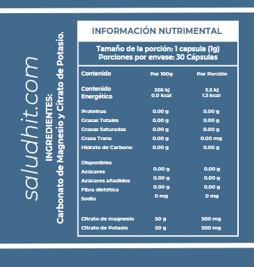 Magnesio HIT | Complemento Alimenticio en Cápsulas | 30 Cápsulas | Uso Diario | Presentación Práctica