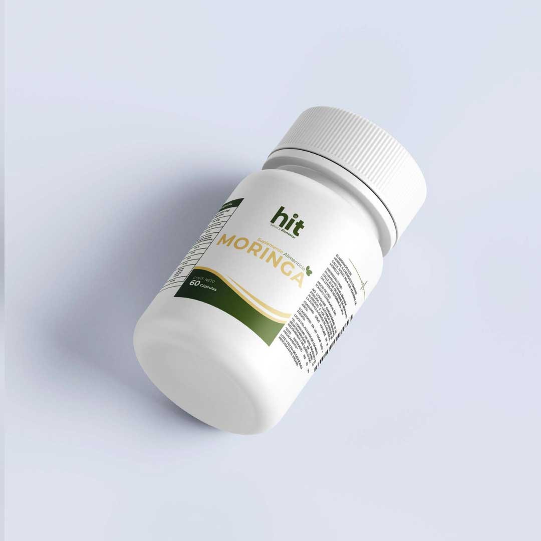 HIT Moringa – Complemento Alimenticio a Base de Moringa | Apoyo al Bienestar General y Vitalidad | 60 Cápsulas por Caja | Pack de 5 Piezas