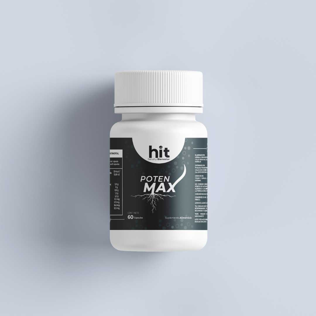 HIT Poten Max Maca – Complemento Alimenticio con Maca | Apoyo a Energía, Vitalidad y Rendimiento | 60 Cápsulas por Caja | Pack de 5 Piezas