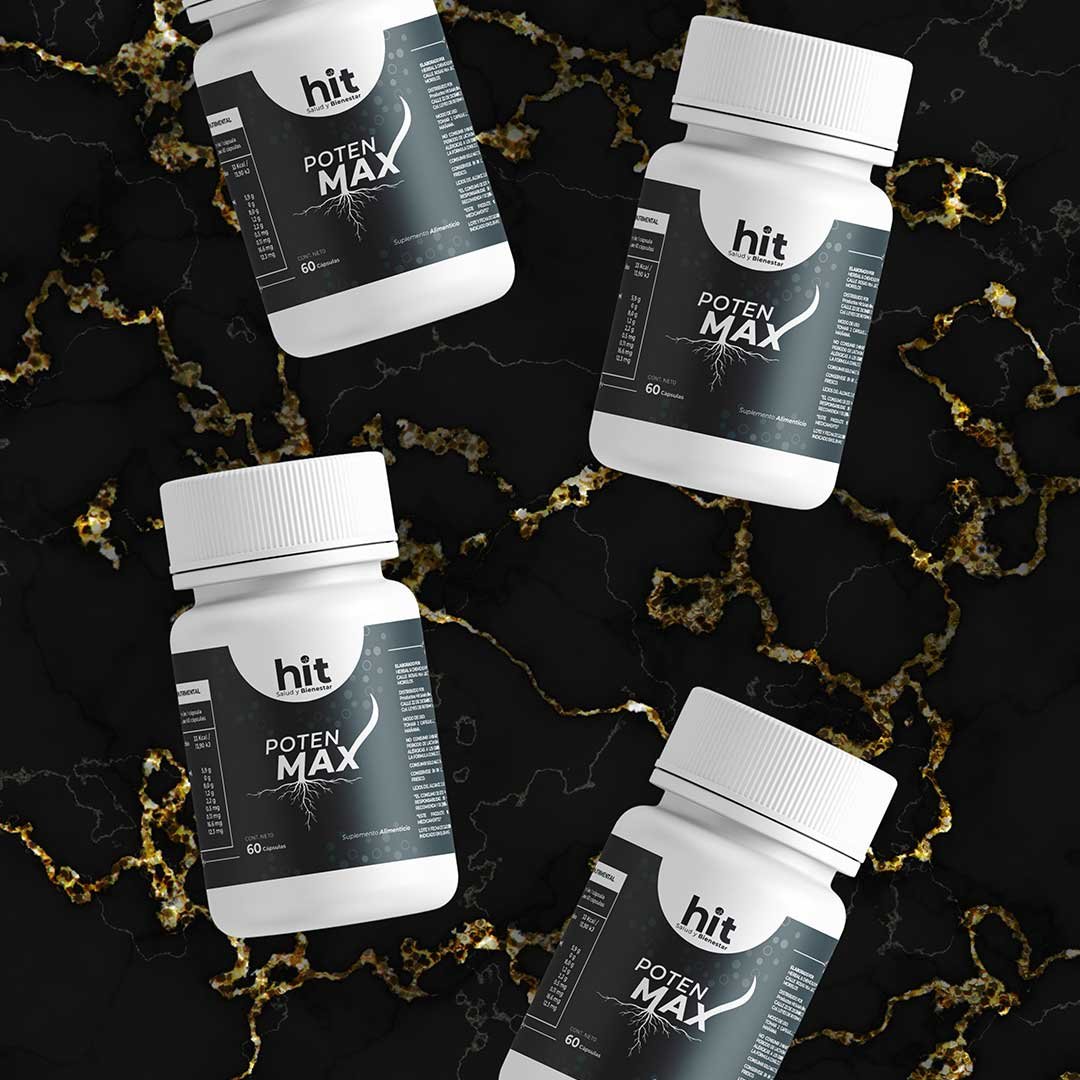 Poten Max-Maca 60 Cápsulas HIT | Complemento Natural con Maca para Energía, Vitalidad y Rendimiento | Apoyo al Desempeño Físico y Bienestar General