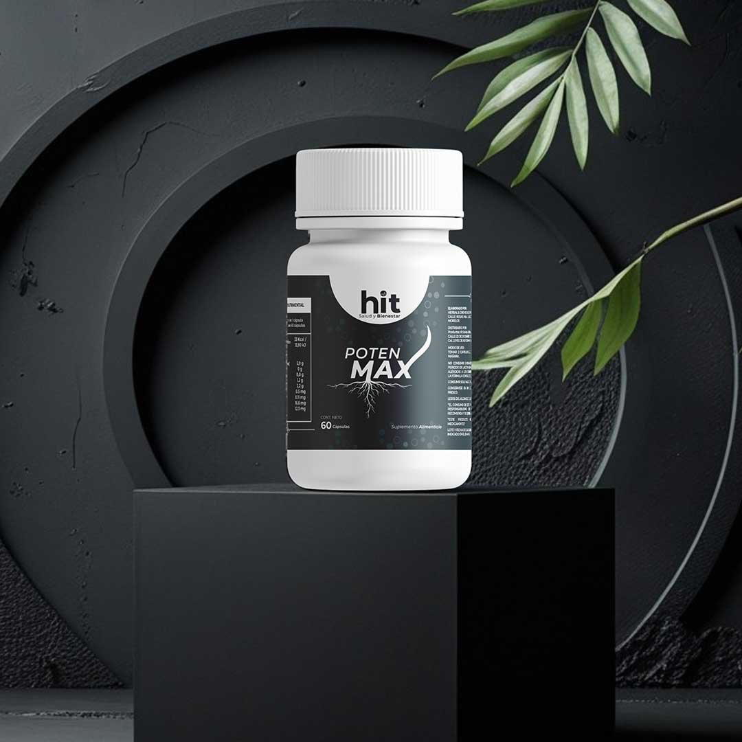 Poten Max-Maca 60 Cápsulas HIT | Complemento Natural con Maca para Energía, Vitalidad y Rendimiento | Apoyo al Desempeño Físico y Bienestar General