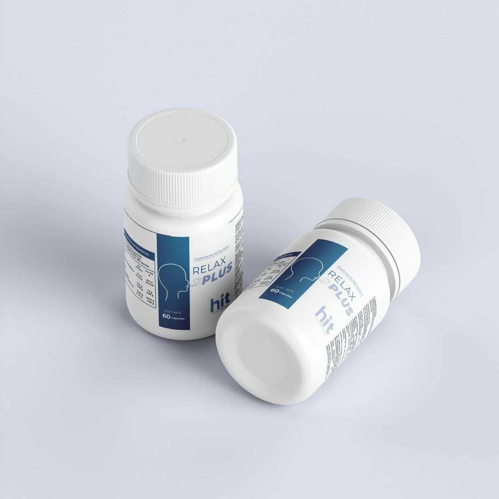 Relax Plus 60 Cápsulas HIT | Complemento Natural para Estrés, Ansiedad y Sueño | Apoyo a la Relajación y Bienestar Emocional