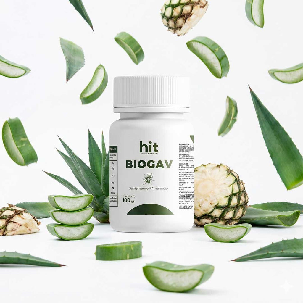HIT® BIOGAV® Fibra Soluble Prebiótica 100 g | Fructanos de Agave Orgánico | Complemento Alimenticio de Origen Natural | Uso Adulto