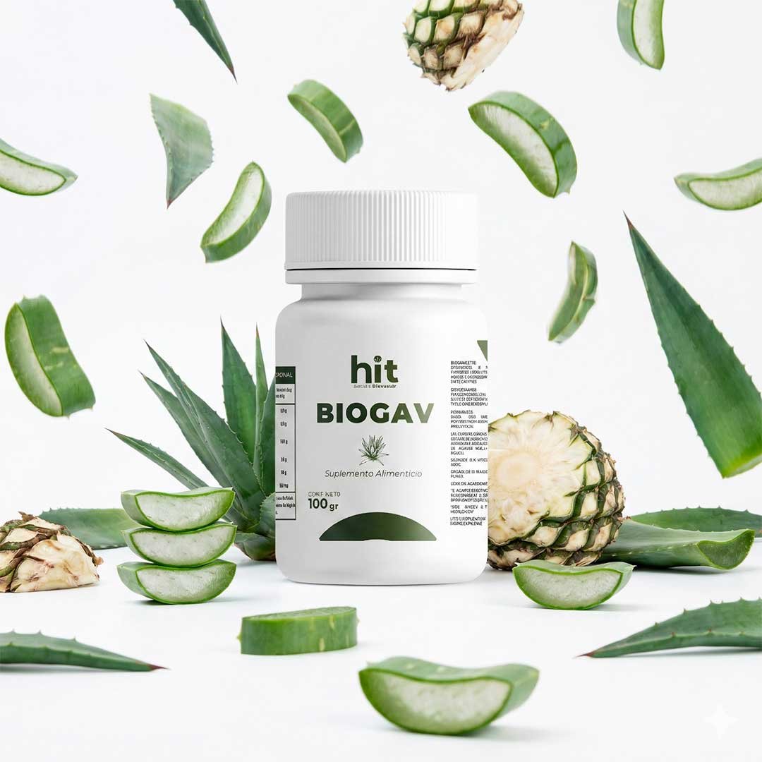 HIT Biogav – Complemento Alimenticio | Apoyo al Bienestar General y Vitalidad | 100 g por Presentación | Pack de 5 Piezas