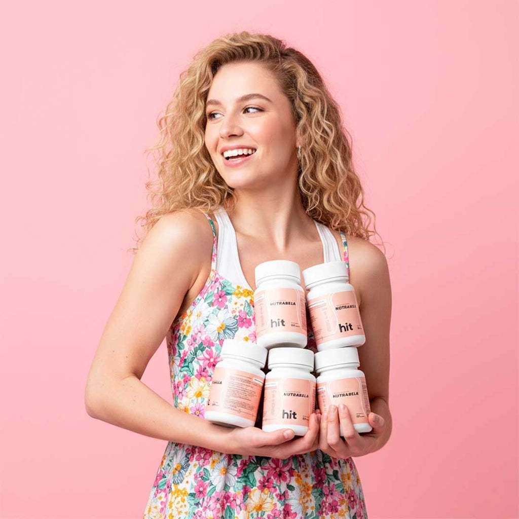 HIT Nutrabela – Complemento Alimenticio para Cuidado Femenino y Bienestar Integral | 60 Cápsulas por Caja | Pack de 5 Piezas