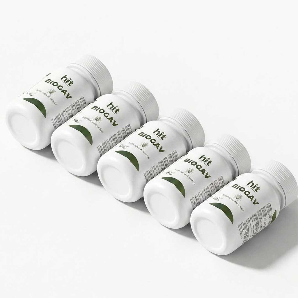 HIT Biogav – Complemento Alimenticio | Apoyo al Bienestar General y Vitalidad | 100 g por Presentación | Pack de 5 Piezas